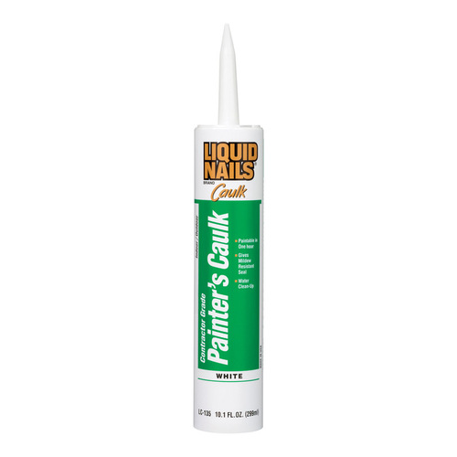 Liquid Nails 1830421-XCP12 Caulk White Vinyl Acrylic Painter's 10 oz White - pack of 12