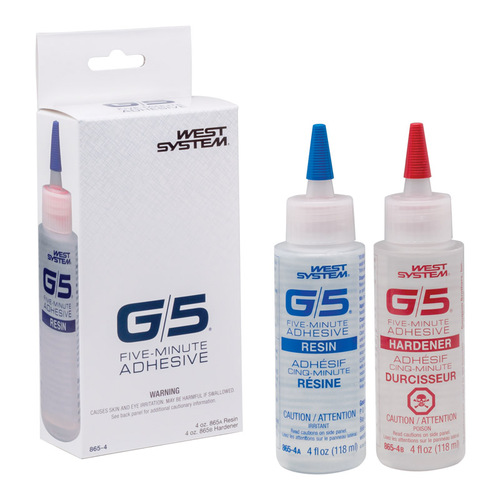 West System 865-4 Adhesive Kit G/5 High Strength Glue 2 pk Clear