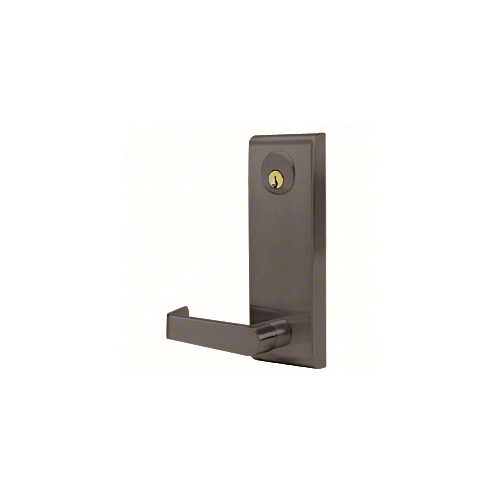 Dark Bronze Steel Panic Exit Device Trim Accessory - with Keyed Lock