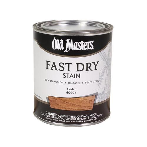 Old Masters 60904 Fast Dry Wood Stain SemiTransparent Cedar OilBased