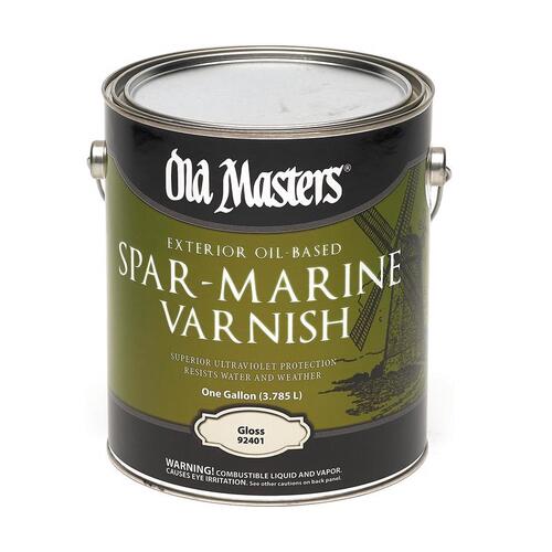 Old Masters 92401XCP2 Marine Spar Varnish Gloss Clear OilBased 1 gal