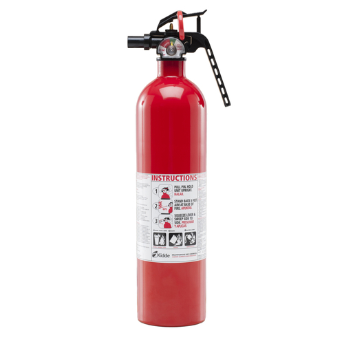 Kidde 466142MTL Fire Extinguisher 2.5 lb For Household US Coast Guard Agency Approval Black/Red