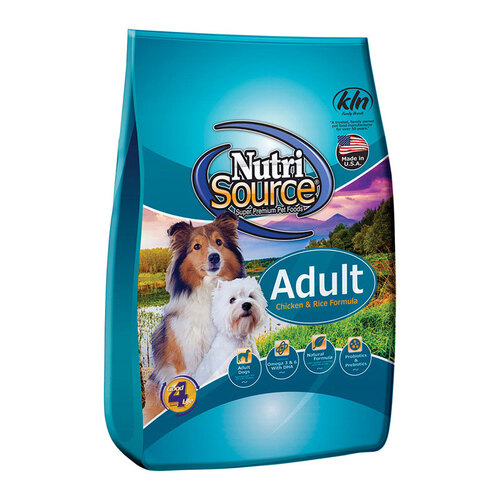 NutriSource 263003 Food Adult Chicken and Rice Cubes Dog 15 lb