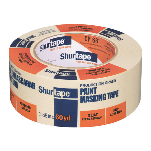 Shurtape 212293-XCP24 Painter\'s Tape CP 66 1.88" W X 60 yd L Beige High Strength Painter's Tape Beige - pack of 24