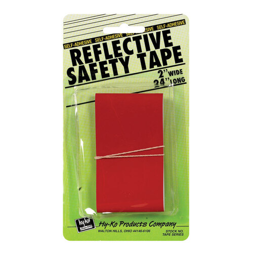 Reflective Safety Tape 24" Rectangle Red Red