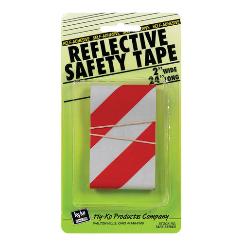 Reflective Safety Tape 24" Rectangle Red/Silver Red/Silver