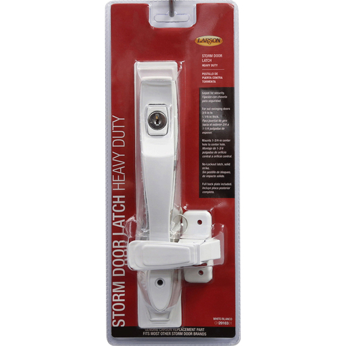 Push Button Keyed Latch Heavy Duty White Zinc White