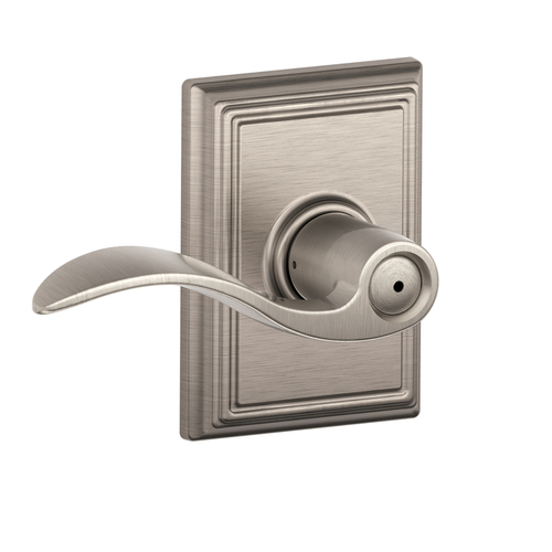 F40 Accent Lever Privacy Lock With Addison Trim in Vis Pack