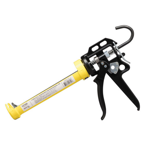 Dripless SI300 Caulking Gun Industrial Metal Yellow