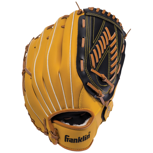 Franklin 22601 Baseball Glove Black/Tan Synthetic Leather Right-handed 13" Black/Tan