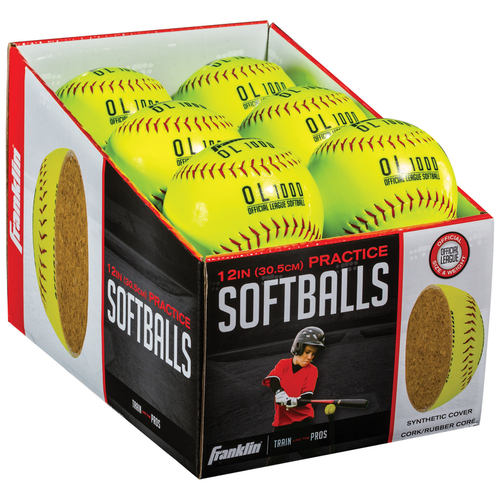 Franklin 1550D12 Softballs Yellow Synthetic 12" Yellow