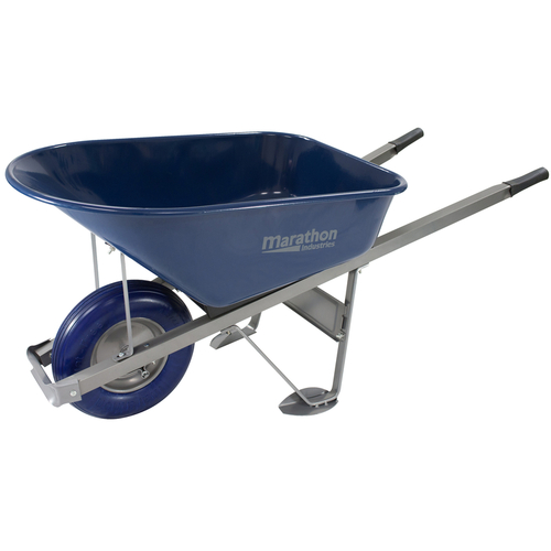 MARATHON 70002 Wheelbarrow Steel 6 ft Blue