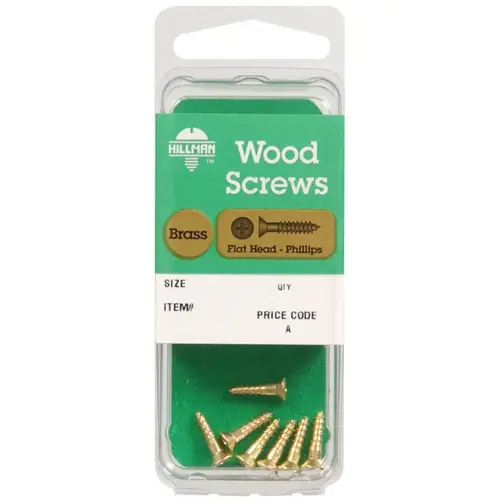 Wood Screws No. 4 S X 1/2" L Phillips - pack of 10