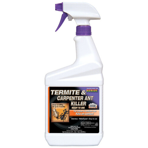 Bonide 4620 371 Termite and Carpenter Ant Killer, Liquid, Spray Application, 32 oz Bottle