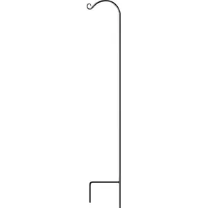 Panacea Black Wrought Iron 48 in. H Single Crook Plant Hook