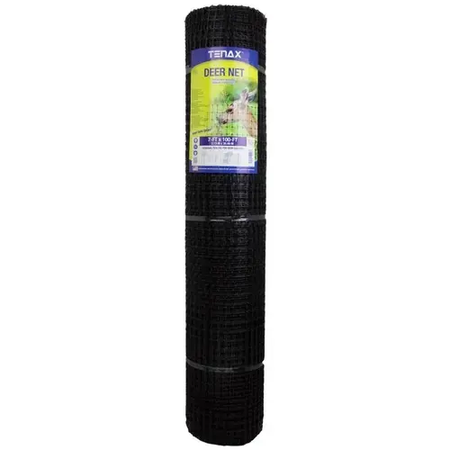 Tenax 2A040006 Netting 7 ft. H X 100 ft. L Polypropylene Deer Black Black