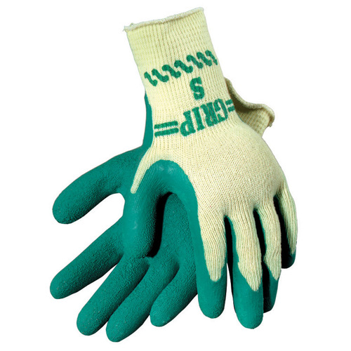 Gardening Gloves Unisex Indoor and Outdoor Coated Green/Yellow S Green/Yellow - pack of 12