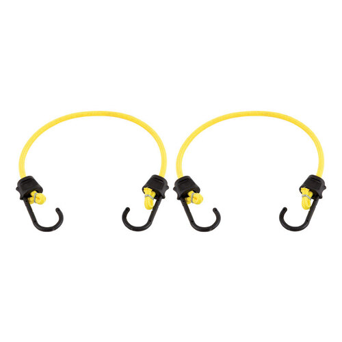 Bungee Cord Black/Yellow 24" L X 0.315" T Black/Yellow Pair