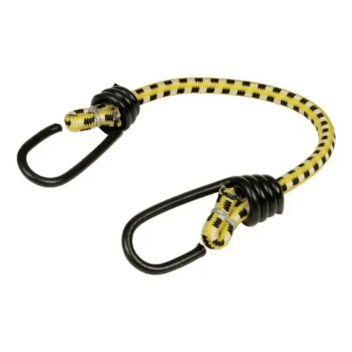 Bungee Cord Yellow 13" L X 0.315" T Yellow - pack of 10