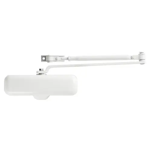 Adjustable Door Closer Commercial Steel Hydraulic White