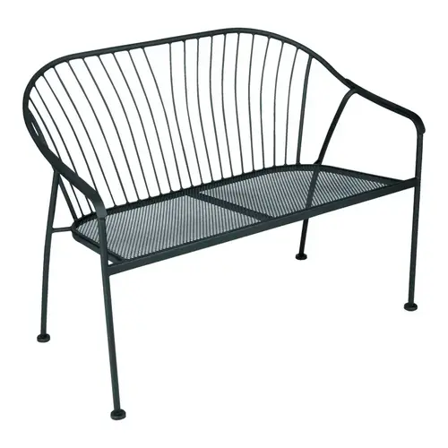 Bench Black Steel Winston 31.89" H X 23.03" L X 41.14" D