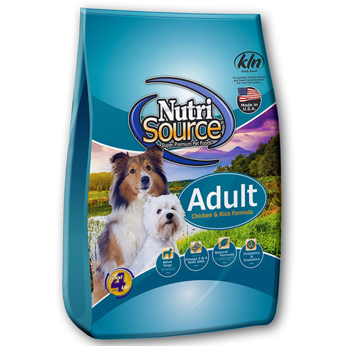 NutriSource 26002 Food Adult Chicken and Rice Cubes Dog 30 lb
