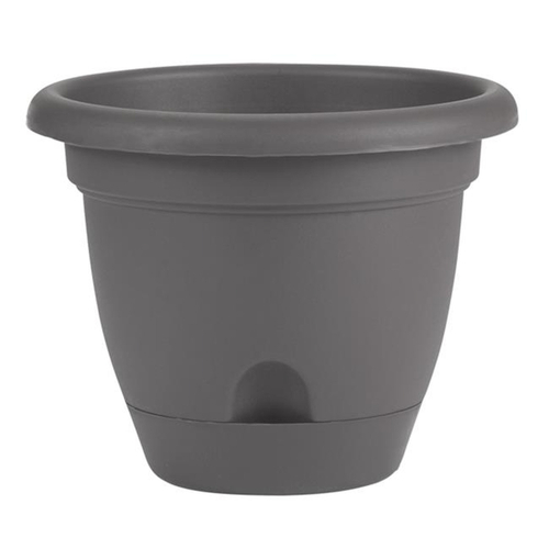 Planter Lucca 12.4" H X 15" D Resin Charcoal Gray Charcoal Gray
