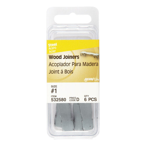 Hillman 532580XCP6 Wood Joiner 3/8" Galvanized Steel 6 lb Galvanized pack of 6