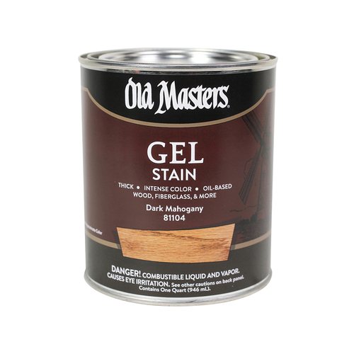 Old Masters 81104 Gel Stain SemiTransparent Dark Mahogany OilBased