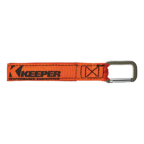 Keeper 05268 Wrap-It-Up Series Carabiner Strap, 1 in W, 20 in L, Orange