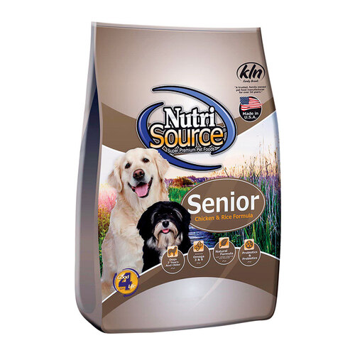NutriSource 26500 Food Senior Chicken and Rice Cubes Dog 30 lb