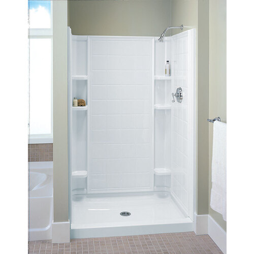 STERLING 72102100-0 Shower Back Wall Ensemble White High Gloss