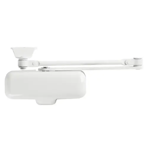 Adjustable Door Closer Commercial Steel Hydraulic White