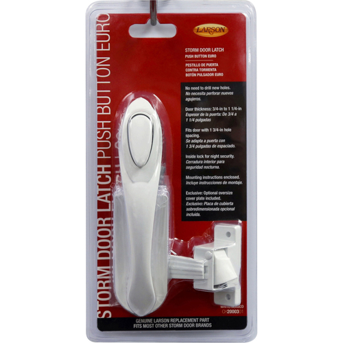 Push Button Latch Euro Zinc-Plated White Zinc Zinc-Plated