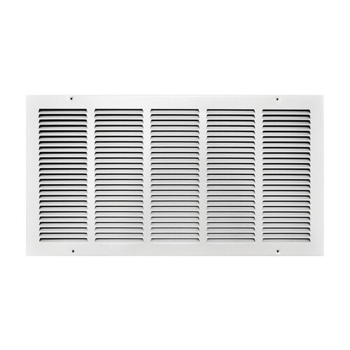 Return Air Grille 12" H X 24" W 1-Way Powder Coat White Steel Powder Coat