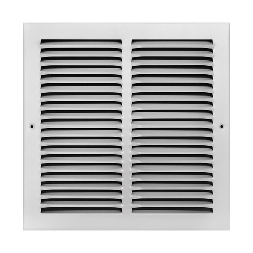 Return Air Grille 12" H X 12" W 1-Way Powder Coat White Steel Powder Coat