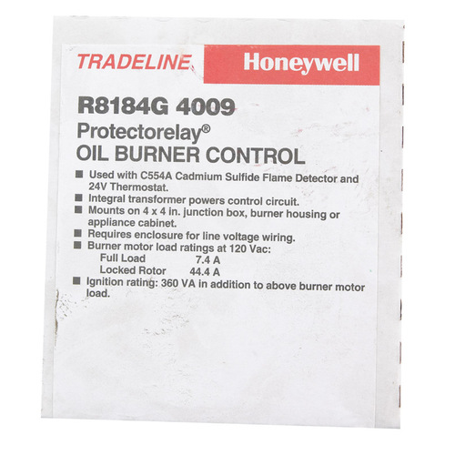 Honeywell R8184G4009 Oil Burner Control 120 V