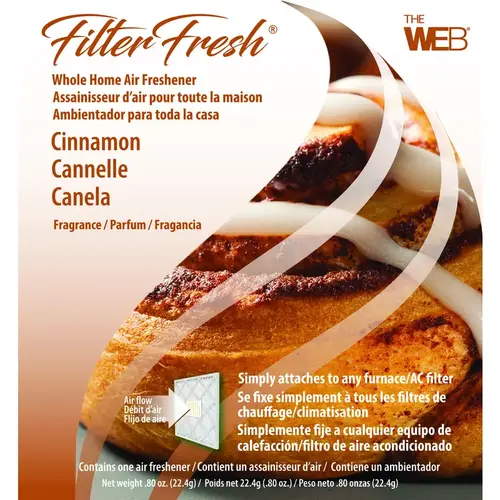 Web WCIN Air Freshener FilterFresh Cinnamon Scent 0.8 oz Gel