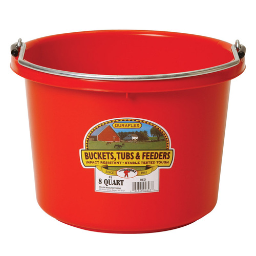 Miller P8RED6 Bucket 8 qt Red Red