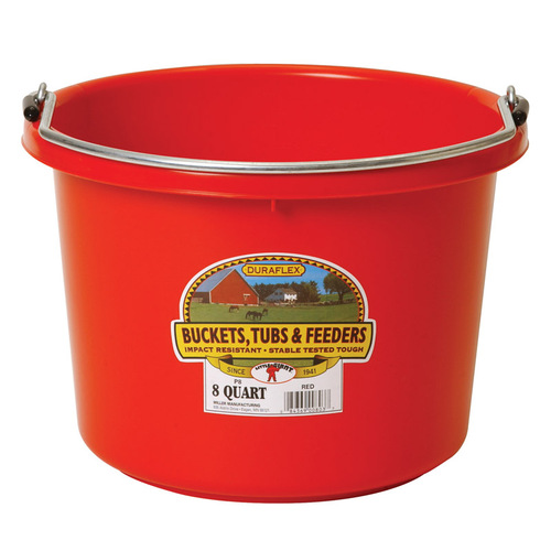 Bucket 8 qt Red Red