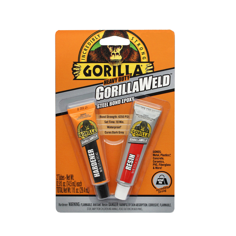 Gorilla 4330101-XCP6 Steel Bond Epoxy, Black/Off-White