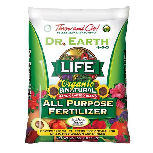 Dr. Earth 7003 Fertilizer Life Organic All Purpose 4-6-5 40 lb