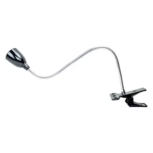 Newhouse Lighting NHCLP-LED-BLK Gooseneck Clip-On Lamp 22" Semi-Gloss Black Semi-Gloss