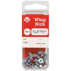 Hillman 1/4 in. Zinc-Plated Steel SAE Wing Nut 6 pk Hillman 1/4 in. Zinc-Plated Steel SAE Wing Nut 6 pk