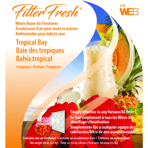 Web WTROPIC Air Freshener FilterFresh Tropical Bay Scent 0.8 oz Gel
