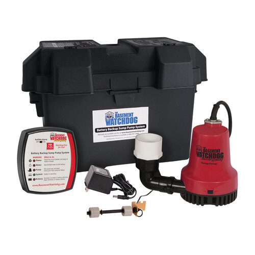 The Basement Watchdog BWE Backup Sump Pump 1/4 HP 2,000 gph Thermoplastic Dual Reed Battery