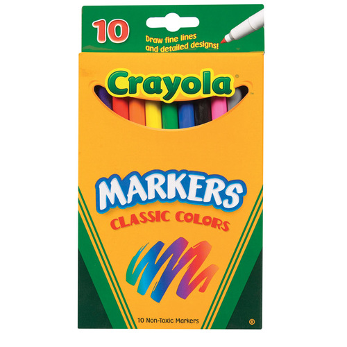 CRAYOLA 58-7726 Markers Classic Assorted Fine Tip