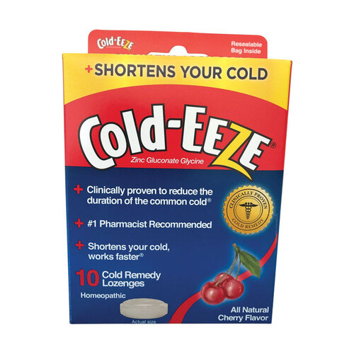 Cold Remedy Lozenges Actual Size White White