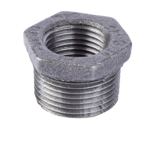 Hex Bushing 3/4" MIP each X 1/2" D FIP Black Malleable Iron Black