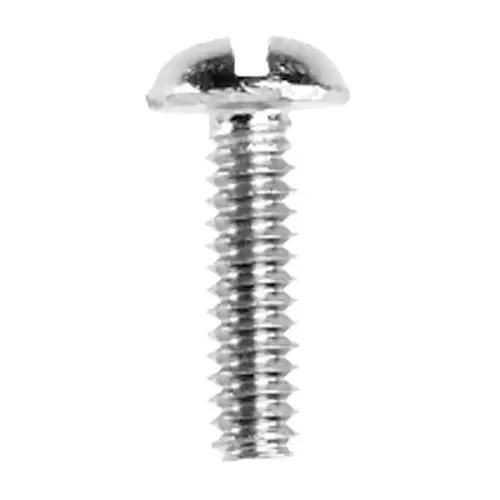 Bibb Screw No. 6-32 X 1/2" L Slotted Round Head Brass Chrome-Plated